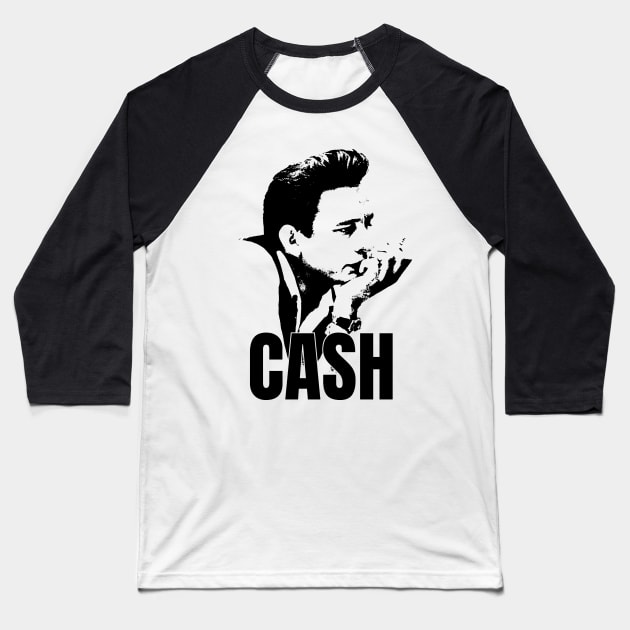 Johnny Cash Baseball T-Shirt by phatvo